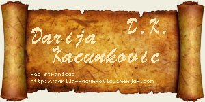 Darija Kačunković vizit kartica